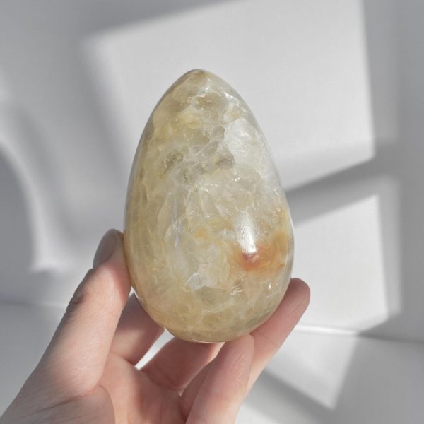 Polished Yellow Agate Egg Shaped Geode with Natural Druzy, Crystal geode - Healing Energy, Home decor, Crystal Gifts, Meditation - Image 2