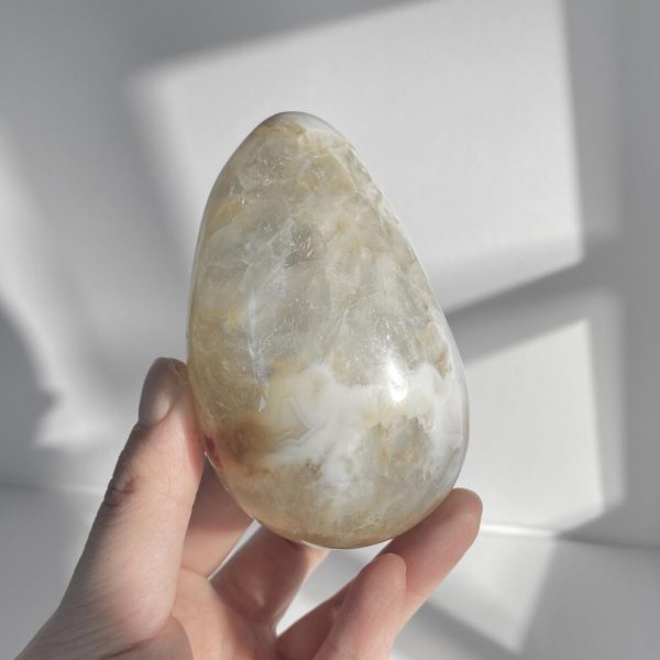 Polished Yellow Agate Egg Shaped Geode with Natural Druzy, Crystal geode - Healing Energy, Home decor, Crystal Gifts, Meditation - Image 4