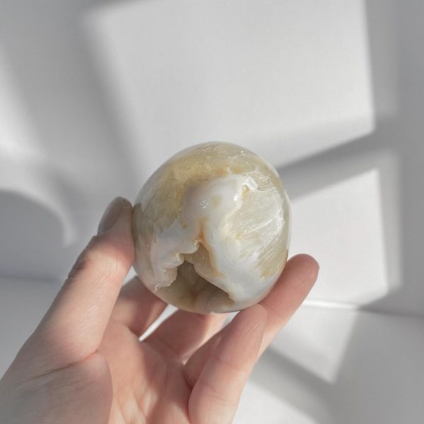 Polished Yellow Agate Egg Shaped Geode with Natural Druzy, Crystal geode - Healing Energy, Home decor, Crystal Gifts, Meditation - Image 5